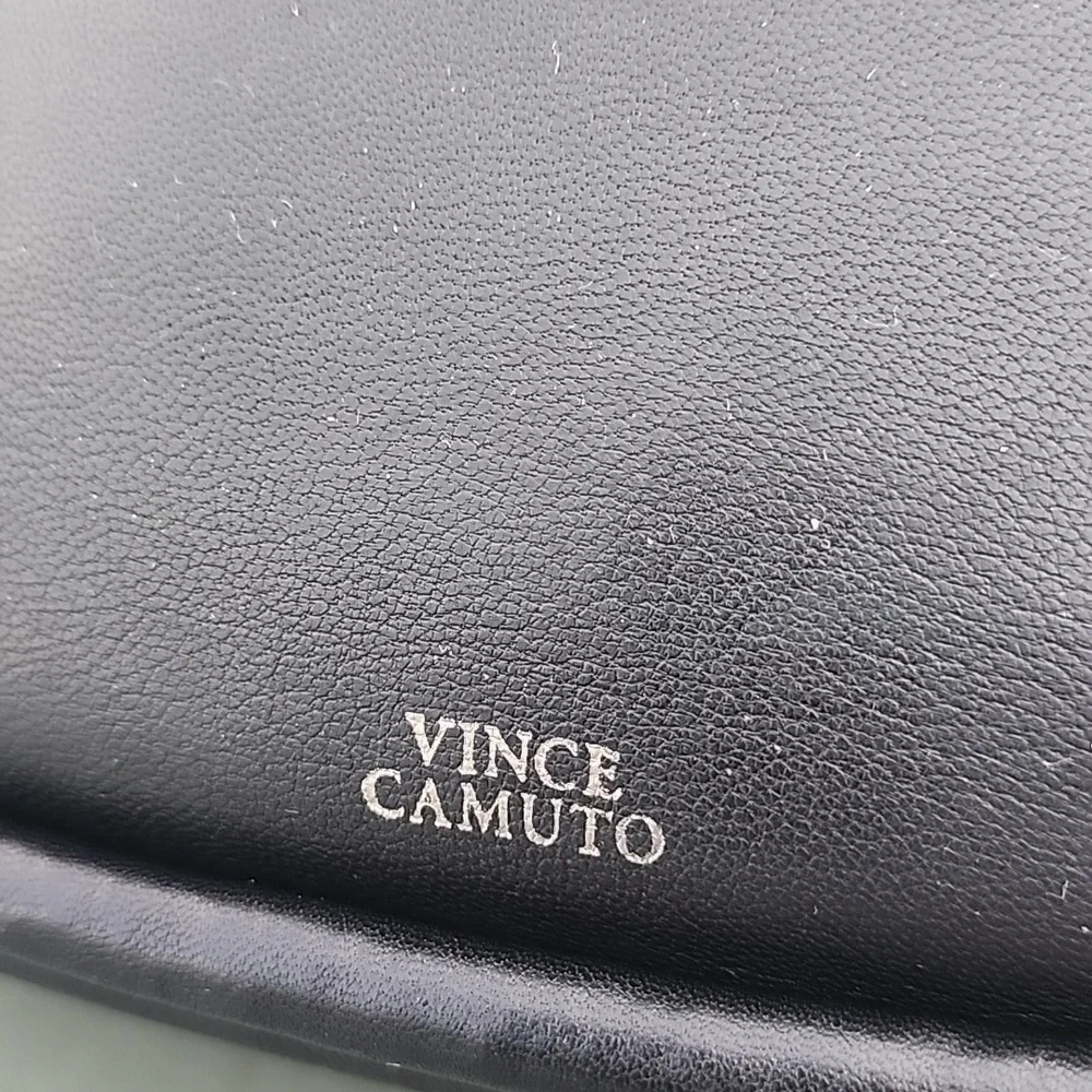 Vincent Camuto The Basha Black Leather Crossbody/ Shoulder Bag